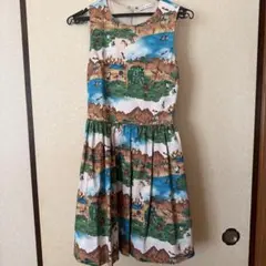 alice + olivia 動物柄 ノースリーブミニワンピース