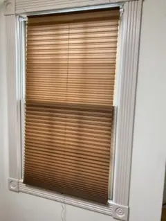 小窓ハニカムシェード 59×90cm ブラウン つっぱり棒付 ブラインド