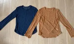 UNIQLO マメクロゴウチ　シアートップス2枚セット　Mサイズ