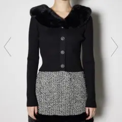 【rienda】2WAYフェイクファーニット トップス