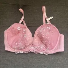 新品未使用　AMOSTYLE ブラジャー ピンク E70 花柄刺繍のサムネイル