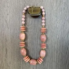 ピンク ビーズ ネックレス