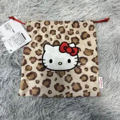 【新品】ハローキティ ヒョウ柄 巾着袋