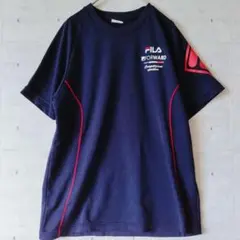 美品 FILA FORWARD 半袖Tシャツ ネイビー スポーツジム M