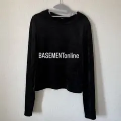 basement online ベロアトップス・ベロアT(ブラック)
