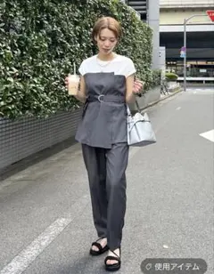 ビスチェドッキングプルオーバー　パンツセットアップ　ミスティウーマン