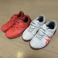 asics （サイズ17）サッカートレーニングシューズ　室内外セット