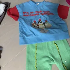チマジロ好きに サンデー柄 トップス＆ワッフルパンツ セット