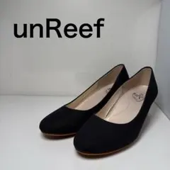 【未使用級】unReef アンリーフ ウェッジソール パンプス ネイビーのサムネイル
