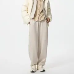 UNIQLO ドライスウェットカーブパンツ レディースMサイズ 色:ナチュラル