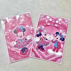 ディズニーランド　ミニーちゃん　パルパルーザ　ポストカード　2枚セット