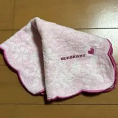 【BURBERRY】バーバリー タオルハンカチ ピンク