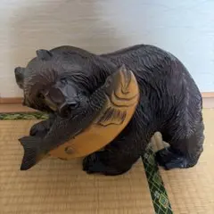 希少✨木彫り 熊 30cm 壁掛け 風水 縁結び 民芸品 - メルカリ