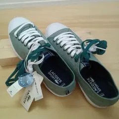 ラコステ　シューズ　スニーカー　ライトグリーン