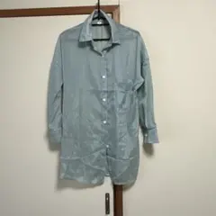 GLJG シアーシャツ ロングシャツ 長袖 M ミント