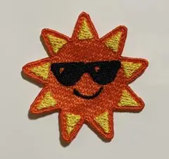 お日様刺繍ワッペン