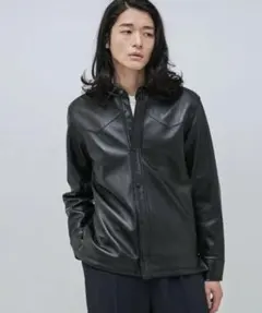 ナノユニバース× Schott ウェスタンレザーシャツジャケット M