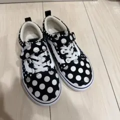 VANS ドット柄 スニーカー ベルクロ付き　18センチ