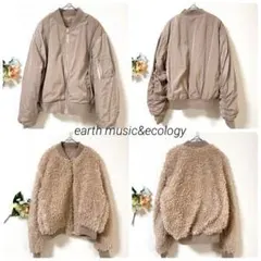 01 アースミュージックアンドエコロジー MA-1ブルゾン リバーシブル可愛い