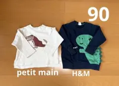 トレーナー2点セット 男の子 恐竜 90