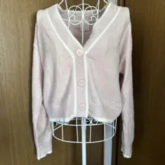 ジェラピケ カーディガン ピンク ボタン 秋冬春