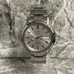 SEIKO 5 自動巻き時計 シルバー文字盤 7S26C - メルカリ