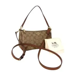 本物美品 ■ コーチ ■ シグネチャー トップハンドル デミ ホーボー 2WAY