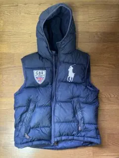 Polo by Ralph Lauren フード付きダウンベスト M ネイビー