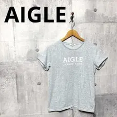 AIGLE エーグル レディース ロゴプリントT Tシャツ 40 グレーのサムネイル