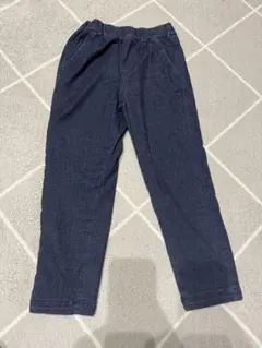 ダークブルーデニムストレートパンツ 120cm ユニクロ　暖パン