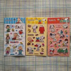 スヌーピー ぷっくりシール ３枚