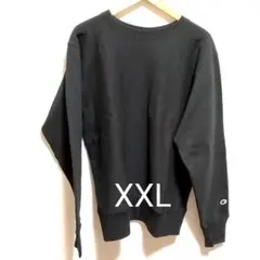 チャンピオン　XXL　クールネック　スウェットシャツ　リバースウィーブ　黒