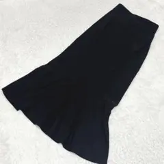 センスオブプレイス ストレッチハイウエストマーメイドスカート 黒　M