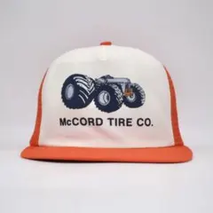 訳あり 未使用 80s USA製 企業 ビンテージ メッシュキャップ トラクター