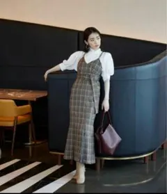 SNIDEL スナイデル ウエストベルトマーメイドワンピース