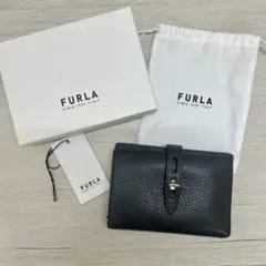 FURLA フルラ　二つ折り財布　本革　レザー　ウォレット　付属品付き
