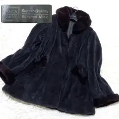 ●良品●　SAGA MINK　シェアード　染めミンク　銀サガ　毛皮　ファーコート