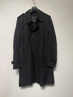 美品☆バーバリーブラックレーベル ステンカラーコート カシミヤ混
