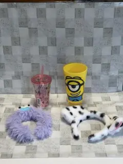 ミニオンカップとヘアバンドセット