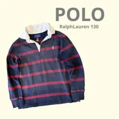 Polo Ralph Lauren 長袖ポロシャツ ネイビー/レッド　130