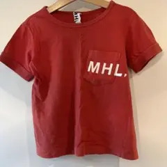 MHL. ポケット付き Tシャツ レッド