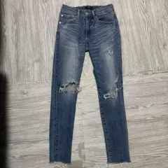 AZUL by moussy ダメージスキニージーンズ