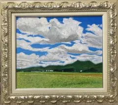 油彩画 斐川平野　絵画のみＦ８号