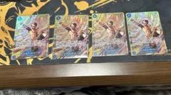 各スリーブ付きポートガス・D・エース　OP13-119　sec 4枚セット