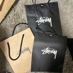 Stussy ショップ袋 黒 中型 3枚セット