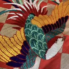 アンティーク名古屋帯　鳳凰　織り出し　大正ロマン　正絹　上質　N7-26