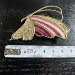 蝶の形のブローチ エナメル