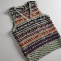 ラルフローレン　毛１００％　ニット　ベスト　北欧柄　美品