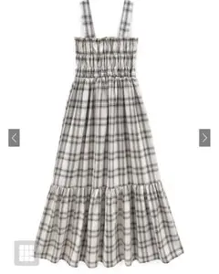 2Wayチェック柄キャミソールワンピースlon315］