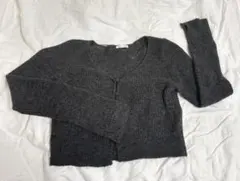 GU グレー Vネック カーディガン M